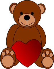 Love Teddy Bear Png Transparent - Love You Mark