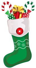 Free Christmas Stocking Transparent Download Clip Art - Clip Art Christmas Socks Png