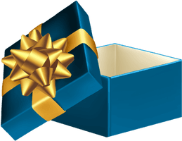 Blue Open Gift Free Download PNG HD