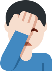 Light Skin Tone Emoji - Facepalm Emoji Man Png