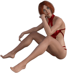 Woman Sit Wait - Sitting Png