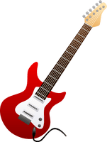 Guitar Vector Electric Red Free PNG HQ