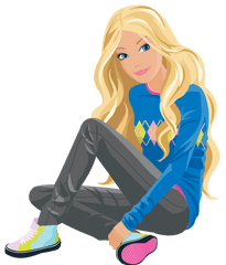 Barbie Png Image - Barbie Drawing With Color