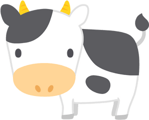 Cow Free Png And Vector - Cow Vector Cute Png