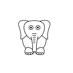 Download Small White Elephant - Clip Art Black And White Elephant Png