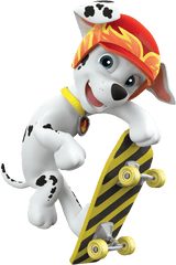 Marshall Play Skateboard Paw Patrol Clipart Png - Marshall Da Patrulha Canina