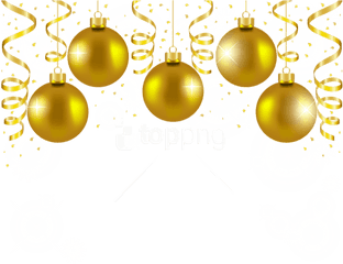 Gold Christmas Ornament Png - Christmas Gold Decorations Png