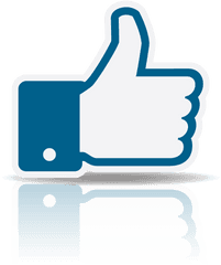 Facebook Thumbs Up Transparent Reflection - Ecue Media Co Like Button Gif Png