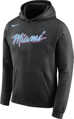 Nike Miami Heat Vice Nights Youth Logo Hoodie - Golden State Warriors Black Hoodie Png