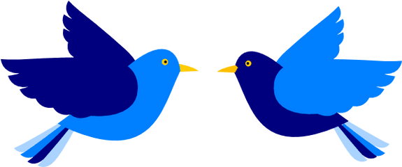 Blue Bird Clipart Free - Clip Art Bay Two Birds Clipart Png