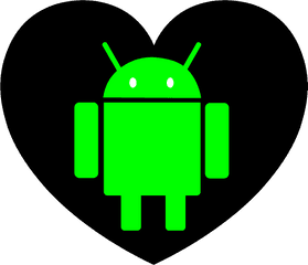 Graphics And Fiction Black Love Android Clipart Png - Android