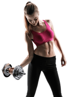 Woman Dumbbell Young Fit Free PNG HQ