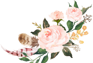 Flowers Stickers Transparent Aesthetic - Pink Watercolor Flowers Png