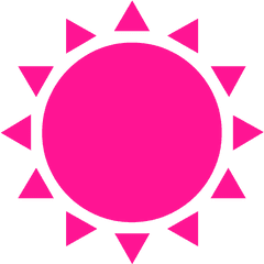 Deep Pink Sun 6 Icon - Free Deep Pink Sun Icons Transparent Background Cartoon Sun No Color Png