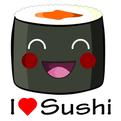 Sushi Tumblr Png Transparent - Happy