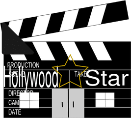 Star Clip Art - Movie Clapper Board Png