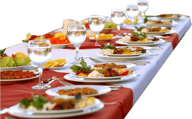 Download Hd Dinner Table Food Png - Dinner Table With Food Png