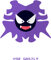 Gastly Ghost Kanto Pokemon Icon - Illustration Png