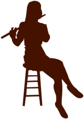 Flute Png Image Mart - Flute Playing Lady Silhouette