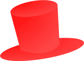 Top Hat Clipart Png - Red Top Hat Transparent