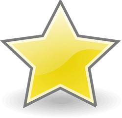 Star Shine Sign - Gold Star Outline Png