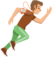 Running Cartoon Man Png Download - Cartoon Running Man Clipart