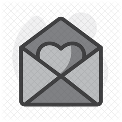 Heart Envelope Icon - Sign Png