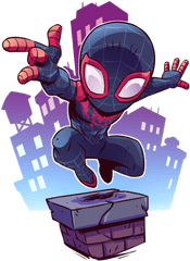 Spider Man Miles Morales - Dibujos Super Heroes Marvel Animados Png