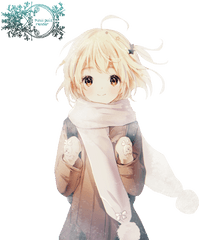 Winter Cute Anime Girl Render By Pui - Cute Anime Girl Render Png