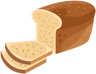 Bread Loaf Slice Flat - Bread Png Vector Slice