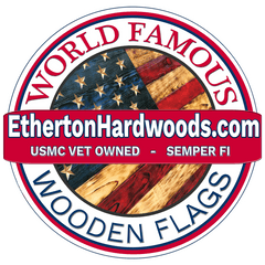 Custom Wooden American Flags With Logo Or Design Carved Into - American Png