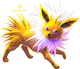 The Jolteon PokÃ©mon - Pokemon Gen 1 Jolteon Art Png