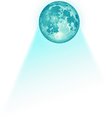 Moon Light Blue - Dot Png