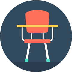 Chair Desk Furniture School Icon - Basilica Png