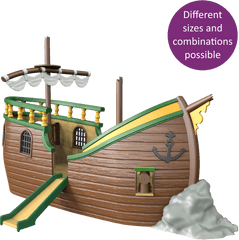 Pirate Ship Wreck Aquadrolics - Wreck Ship Transparent Png