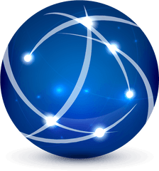 Dark Blue Npdl Logo Globe - Transparent Dark Blue Globe Png