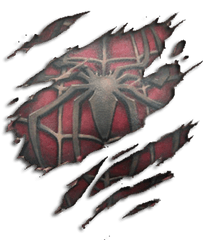 Free Spiderman Slice Tattoo Psd Vector - Ripped Skin Spiderman Tattoo Png