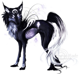 Grey White Wolf - Fantasy Wolf Drawings Full Size Png Wolf Drawing Circle Anime Fantasy
