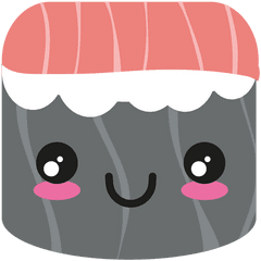 Kawaii Face Tuna Sushi Roll - Dibujos De Atun Kawaii Png