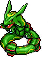 Pokemon Rayquaza Pixel Art Transparent - Rayquaza Pixel Art Png