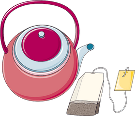 Teapot With Teabag Clip Art - Circle Png