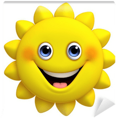 3d Cartoon Cute Sun Wall Mural Pixers - 3d Cartoon Sun Png