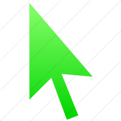 Iconsetc Simple Ios Neon Green Gradient Classica Mouse - Vector Mouse Arrow Png