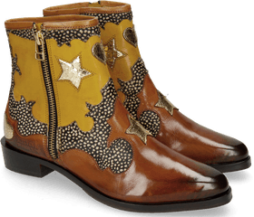 Marlin 12 Wood Hairon Halftone Mogano Yellow Gold Stars - Rain Boot Png