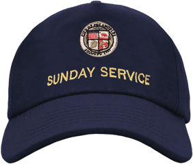 Kanye West Drops Graphic - Sunday Service Hat Blue Png