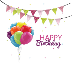 Download Birthday Cake Balloon Party - Happy Birthday Happy Birthday Template Png