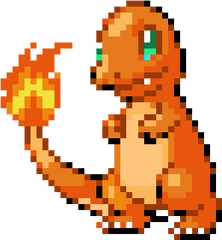 Charmander - Charmander Pixel Art Png