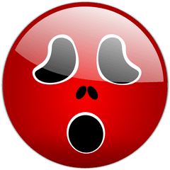 Emoticon Smiley Snout Png Clipart - Red Face Scared Emoji