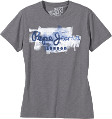 Pepe Herren T - Shirt Logo Eggo Crew Metro Short Sleeve Png