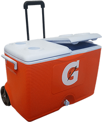 Gatorade 60 Qt Wheeled Ice Chest W Handle - Gatorade Cooler On Wheels Png